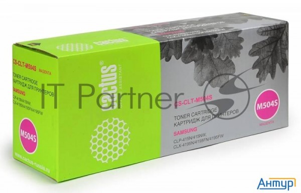 Картридж Cactus Cs-clt-m504s пурпурный (1800 стр.) для Samsung Clp 415n/ Clx 4195fw/ 4195fn