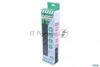Бытовой удлинитель Powercube, 3р с/з вык.,3usb, 3500 Вт, 16А, 1.9 м, 3*1,0 (черный) Pc-6b-2m