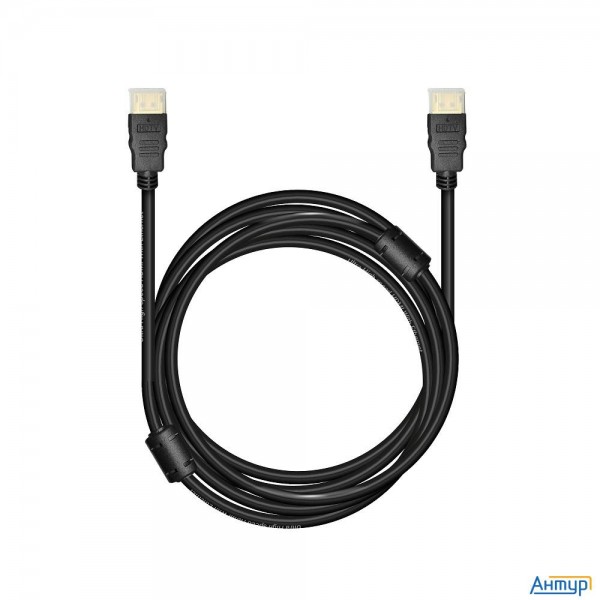 Bion Кабель Hdmi V2.1, 19m/19m, 3d, 8k Uhd, экран, ферритовые кольца, 3м, черный [bxp-hdmi21-030]