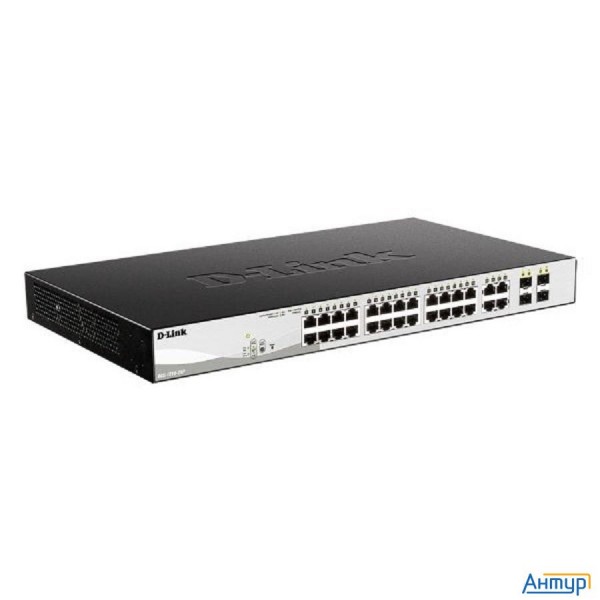 D-link Dgs-1210-28p/f5a Настраиваемый L2 коммутатор с 24 портами 10/100/1000base-t и 4 комбо-портами