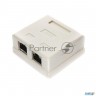 Монтажное оборудование Розетка Gembird Nas214 Rj-45 кат.stp 5e внешняя экранированная 2 порта, 110&k