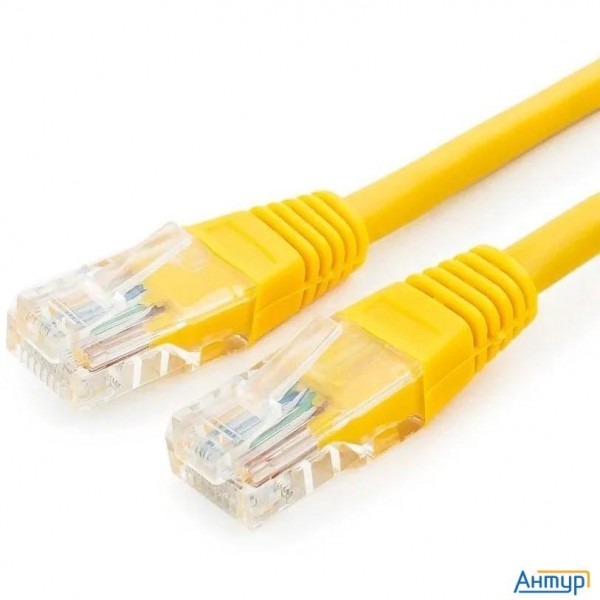 Патч-корд Utp Cablexpert Pp12-0.5m/y кат.5e, 0.5м, литой, многожильный (жёлтый)