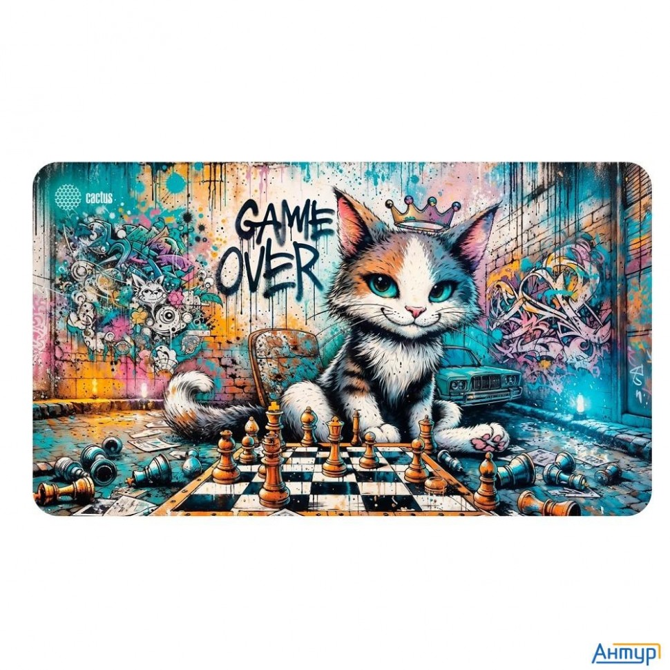 Коврик для мыши Cactus Game Over 700x400x4мм (cs-mp-cor01xll)