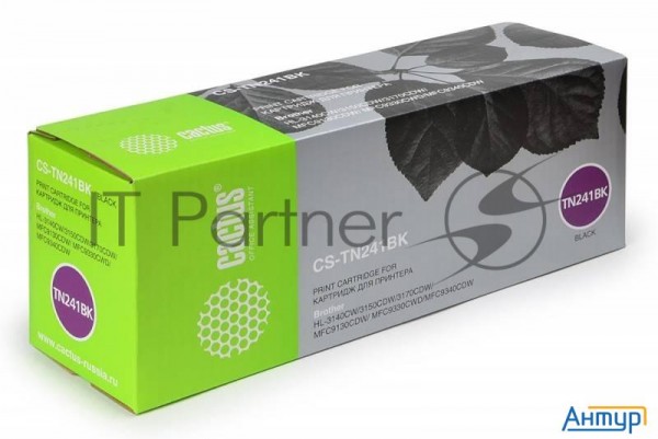 Тонер Картридж Cactus Cs-tn241bk черный для принтеров Brother Hl-3170cdw (2500стр.)