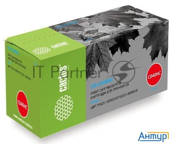 Тонер-картридж Cactus Cs-c040hc голубой (10000стр.) для Canon Lbp 710cx I-sensys/712cx I-sensys