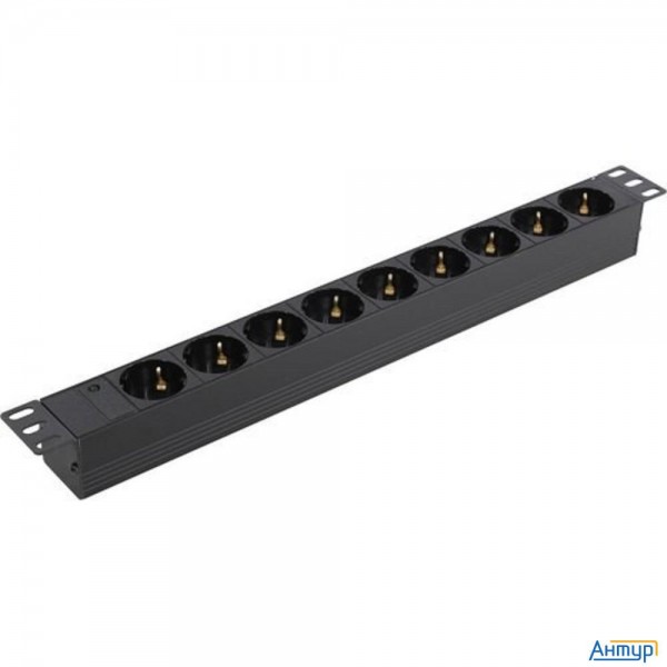Exegate Ex280847rus Блок розеток Exegate Serverpro Pdu-19h901 Al-9s-c14, 19",1u,алюм, 9schuko, С14