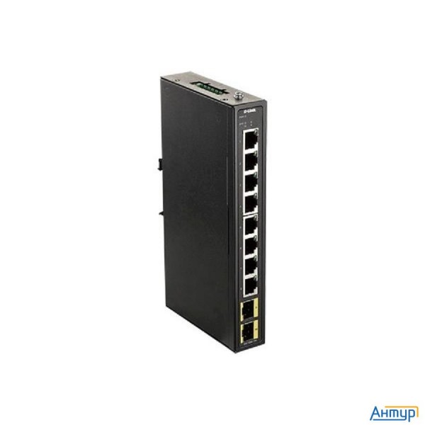 D-link Dis-100g-10s/a2a Промышленный неуправляемый коммутатор с 8 портами 10/100/1000base-t и 2 порт