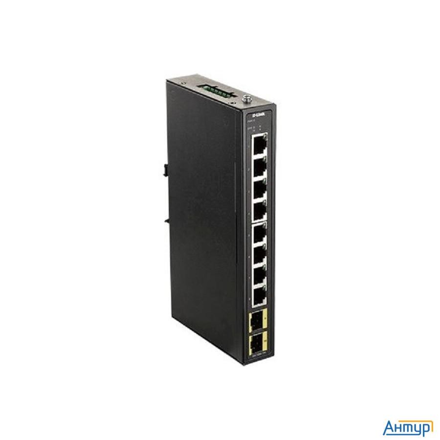 D-link Dis-100g-10s/a2a Промышленный неуправляемый коммутатор с 8 портами 10/100/1000base-t и 2 порт