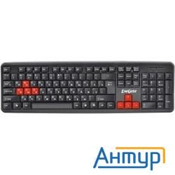 Клавиатура Exegate Ly-403, <usb, черная, 105кл, Enter большой, 8 красных клавиш> Color Box