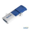 Флеш Диск Netac U182 Blue 64gb  Nt03u182n 064g 30bl , Usb3.0, сдвижной корпус, пластиковая бело синя