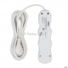 Удлинитель сетевой СТАРТ S 3x5-zv, 3 розетки, до 10А, 5м, с заземлением, кнопка включения, белый