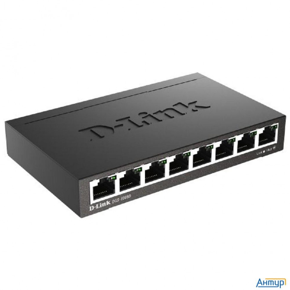 D-link Dgs-1008d/r1a Неуправляемый коммутатор с 8 портами 10/100/1000base-t