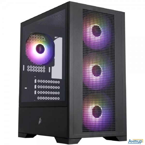 1stplayer Go2 Argb Black / Matx / 4x120mm Argb Fans / Go2-bk-4f7