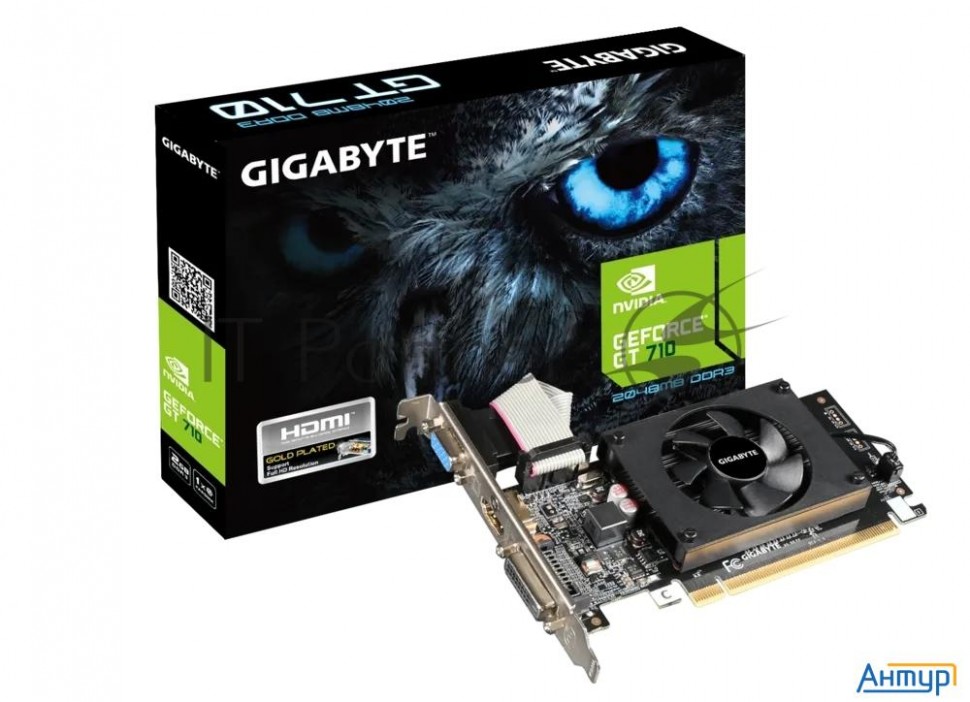 Видеокарта Gigabyte Gv-n710d3-2gl Rtl {gt710, 2gb, 64bit, Ddr3, D-sub, Dvi, Hdmi, Pci-e}