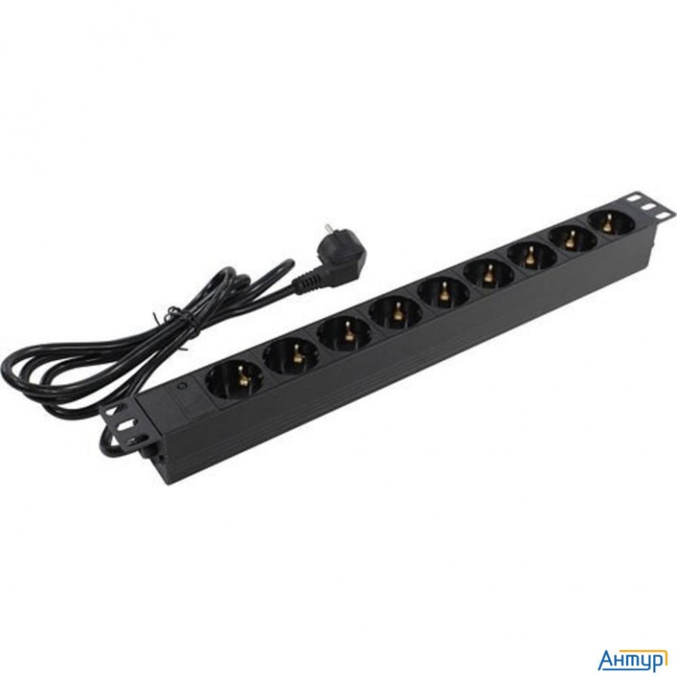 Exegate Ex280848rus Блок розеток Exegate Serverpro Pdu-19h902 Al-9s-eu1.8, 19",1u,алюм, 9schuko, евр