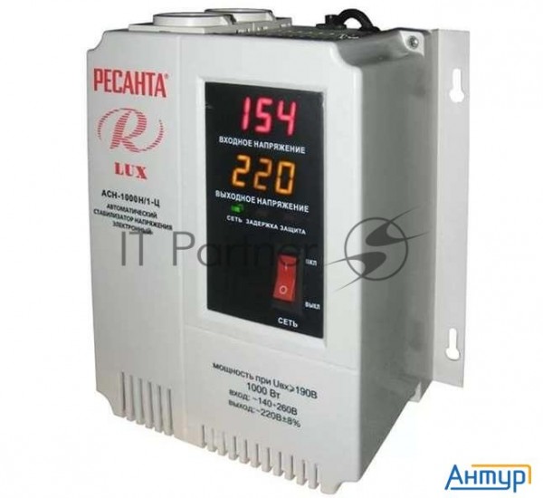 Стабилизатор напряжения Ресанта АСН-1000Н/1-Ц электронный однофазный серый