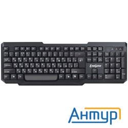 Клавиатура Exegate Ly-404, <usb, черная, 104кл, Enter большой> Color Box