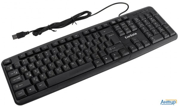 Клавиатура Exegate Ex279938rus Ly-331l2, <usb, шнур 2,2м, черная,  104кл, Enter большой>, Color Box