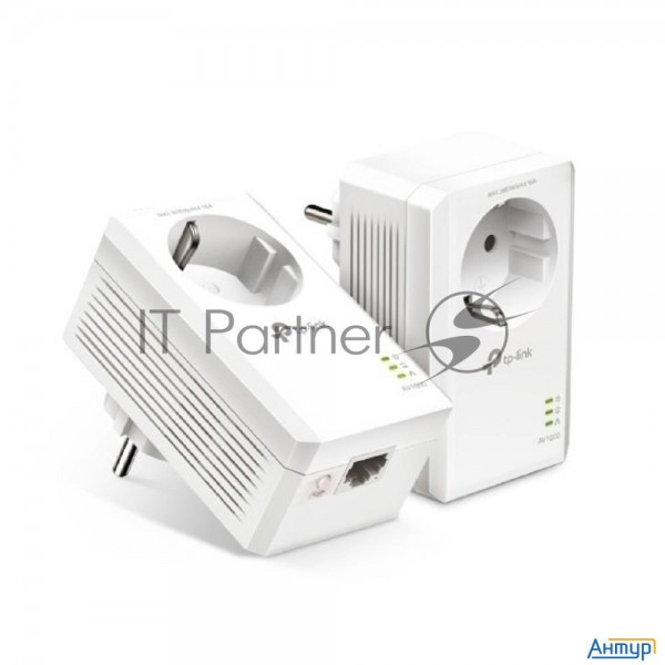 Сетевой адаптер Tp-link Av1000 Gigabit Passthrough Powerline Starter Kitspeed: 1000 Mbps Powerlinesp