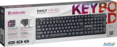 Клавиатура проводная Defender Daily Hb-162 Ru Black (usb, 104+fn кл.) (45162)