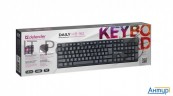 Клавиатура проводная Defender Daily Hb-162 Ru Black (usb, 104+fn кл.) (45162)