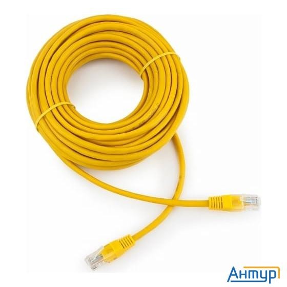 Патч-корд Utp Cablexpert Pp12-10m/y кат.5e, 10м, литой, многожильный (жёлтый)