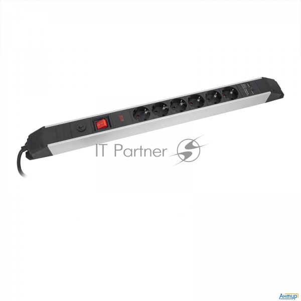 Удлинитель сетевой СТАРТ Sp 6x1 Zdvt 2usb, 6 розеток, до 16А, 1.5м, с заземлением, кнопка включения,