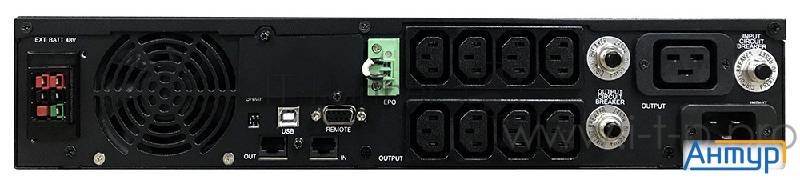 Источник бесперебойного питания Powercom Smart King Rt Srt-2000a Lcd 1800Вт 2000ВА черный