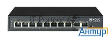 Коммутатор Poe Osnovo Sw-21000(120w), 8 X Fe с поддержкой Poe (ieee 802.3af/at), 2 X Fe, до 30w на п