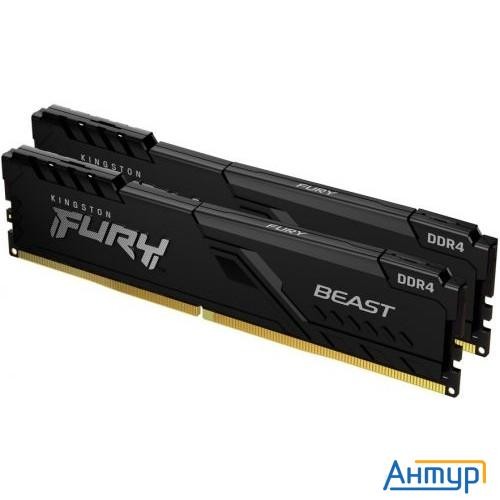Kingston Dram 64gb 3600mhz Ddr4 Cl18 Dimm (kit Of 2) Fury Beast Black Kf436c18bbk2/64
