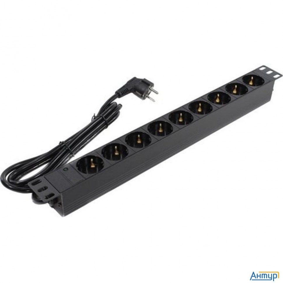 Exegate Ex280849rus Блок розеток Exegate Serverpro Pdu-19h903 Al-9s-eu2, 19",1u,алюм, 9schuko, евров