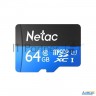 Флеш карта Microsdhc 64gb Netac P500  Nt02p500stn 064g R    с Sd адаптером  80mb/s