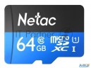 Флеш карта Microsdhc 64gb Netac P500  Nt02p500stn 064g R    с Sd адаптером  80mb/s