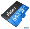 Флеш карта Microsdhc 64gb Netac P500  Nt02p500stn 064g R    с Sd адаптером  80mb/s