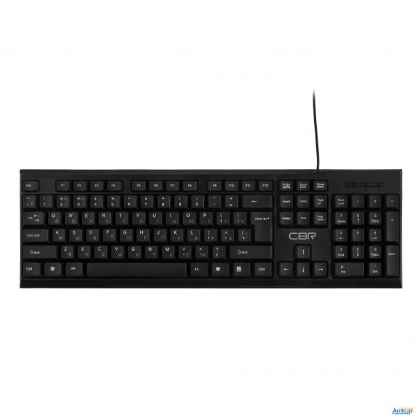 Cbr Kb 105 Usb, Клавиатура 104 кл., офисн., 2,0 м, Русская раскладка синего цвета