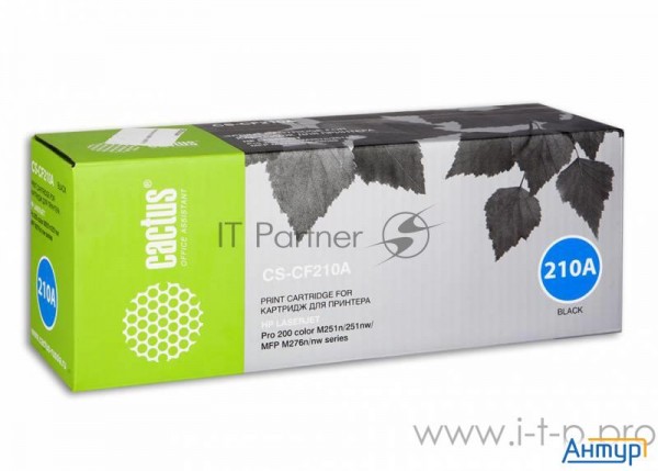 Тонер Картридж Cactus Cs Cf210a черный для Hp Laserjet Pro 200 M251/m276  1600стр.