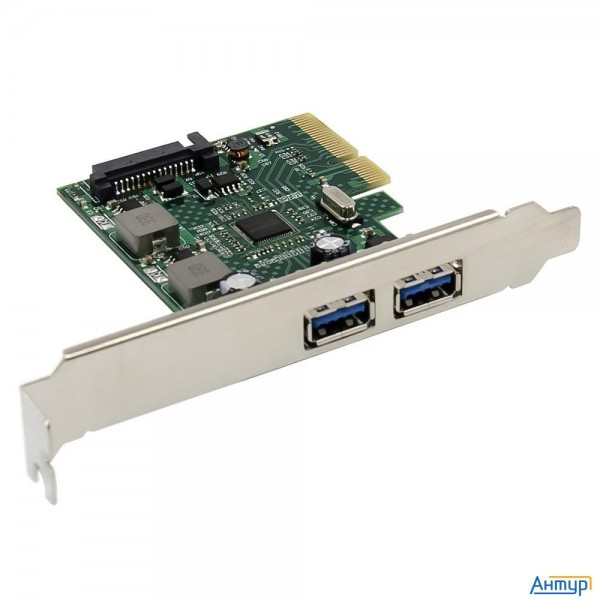 Orient Am-u3142pe-2a, Контроллер Pci-ex4 V3.0, Usb 3.2 Gen2, 2-port Ext Type-a, Asm3142 Chipset, раз