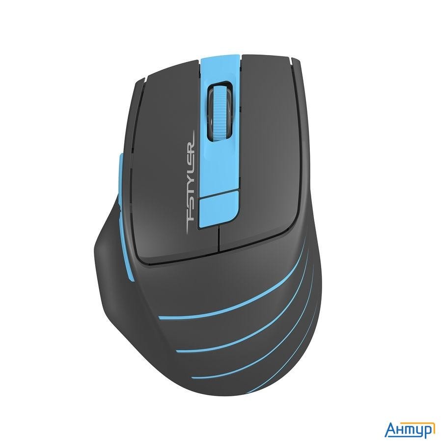 A-4tech Мышь Fstyler Fg30s серый/синий оптическая (2000dpi) Silent беспроводная Usb [1204071]
