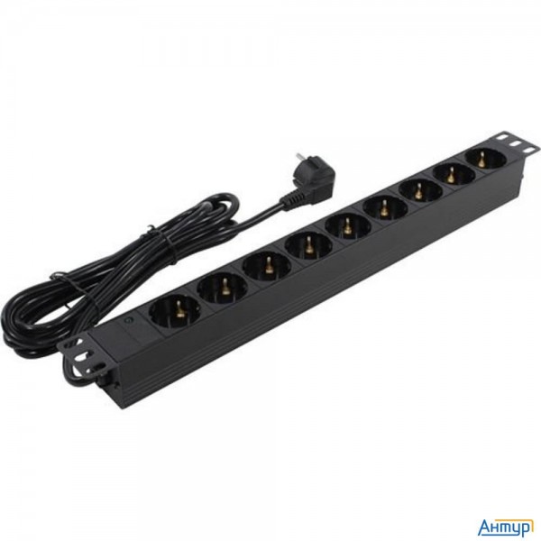 Exegate Ex280851rus Блок розеток Exegate Serverpro Pdu-19h905 Al-9s-eu3, 19",1u,алюм, 9schuko, евров
