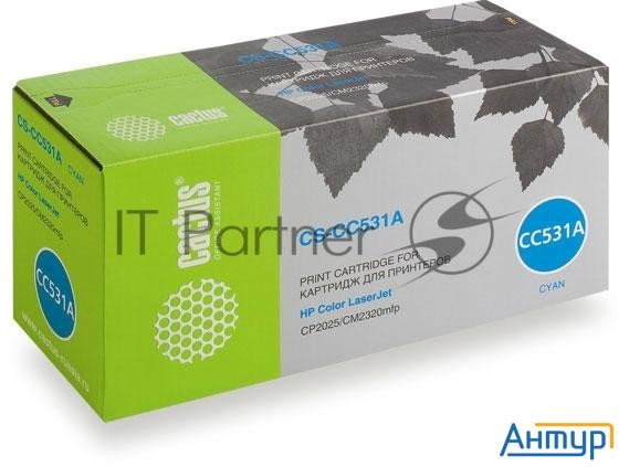 Тонер-картридж Cactus Cs-cc531a голубой (2800 стр.) для Hp Color Laserjet Cp2025/cm2320mfp