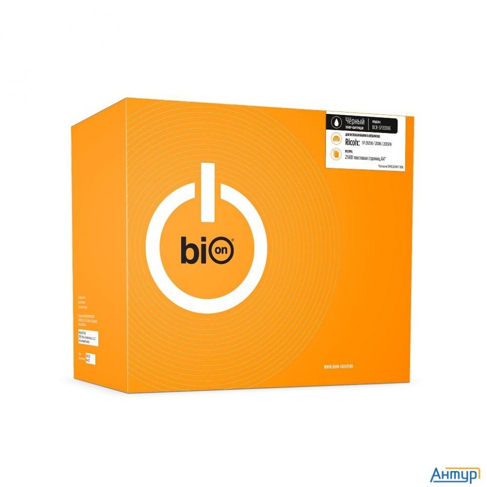 Bion Sp200he Картридж для Ricoh Sp 202sn/200n/203sfn (2600  стр.), Черный, с чипом