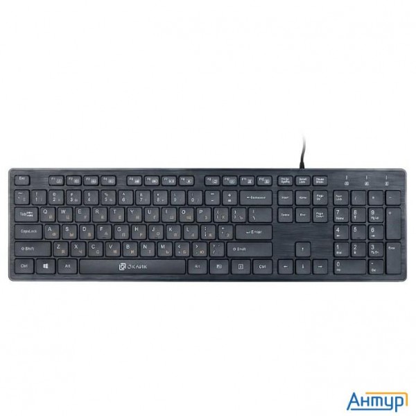 Клавиатура Oklick 520m2u черный/черный Usb Slim Multimedia [1061587]