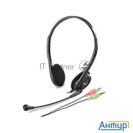 Наушники с микрофоном Genius Hs-200c черный