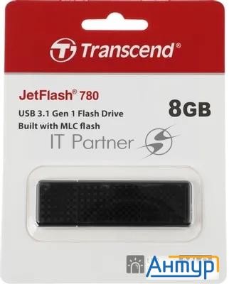 Флеш Диск Transcend 8gb Jetflash 780 Ts8gjf780 Usb3.0 черный/серебристый