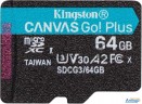 Флеш карта  Kingston 64gb Microsdxc Canvas Go Plus 170r A2 U3 V30 Single Pack W/o Adp Ean: 740617301