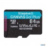 Флеш карта  Kingston 64gb Microsdxc Canvas Go Plus 170r A2 U3 V30 Single Pack W/o Adp Ean: 740617301