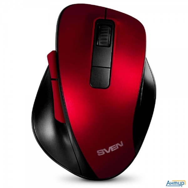 Беспроводная мышь Rx-525sw красная  (бесшумн. кл., 5+1кл. 600-1400dpi, Soft-touch, блист.)