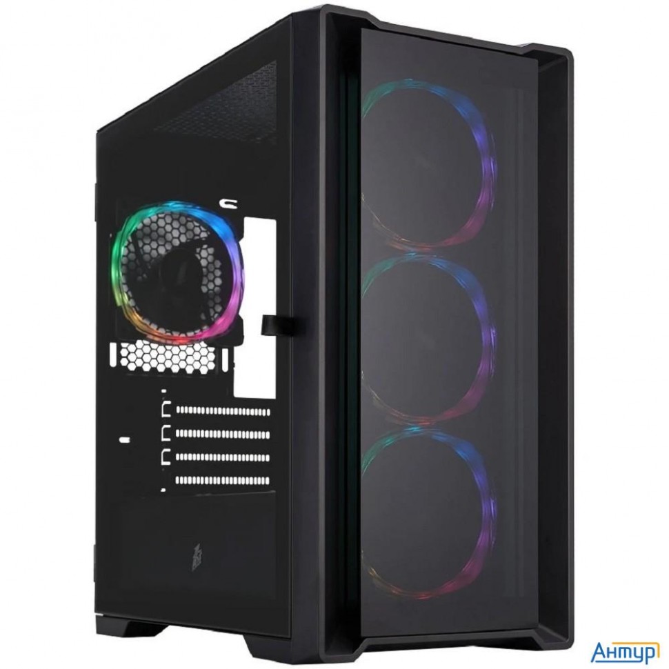 1stplayer Trilobite T4-g Glass Argb Black / Matx / 4x120mm Argb Fans / T4-g-bk-4fs7