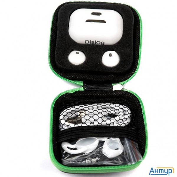 Dialog  Es-75bt White Bluetooth с кнопкой ответа для мобильных устройств, белая