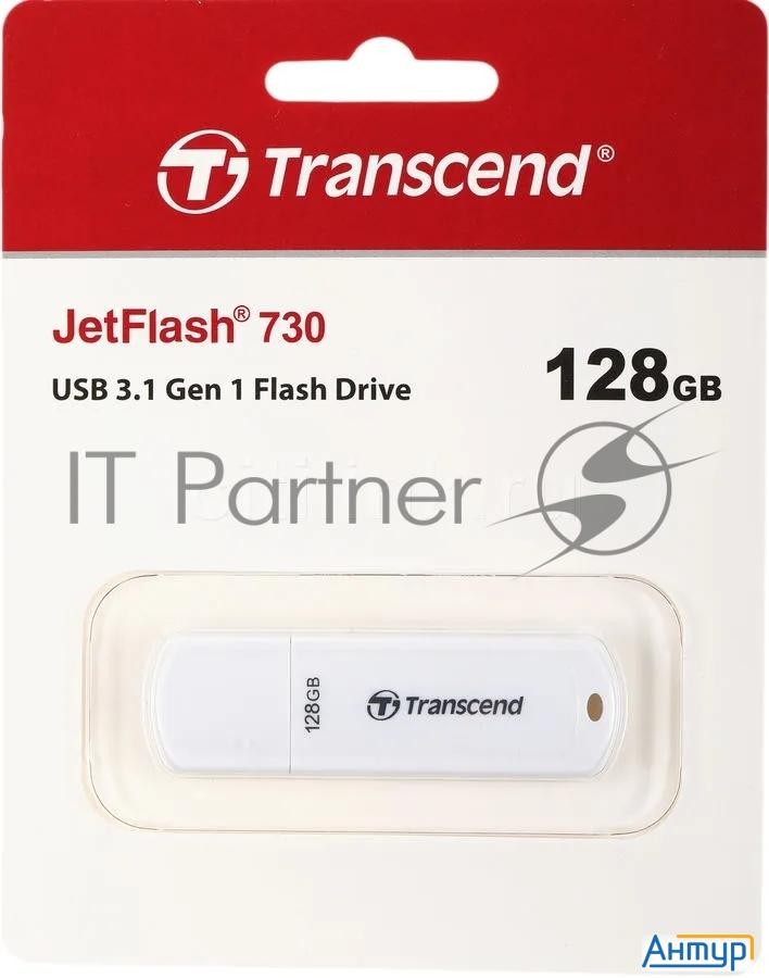 Флеш Диск Transcend 128gb Jetflash 730 Ts128gjf730 Usb3.0 белый